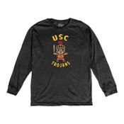 USC Trojans Unisex Tokyodachi Black Kihon Bi-Blend Long Sleeve T-Shirt